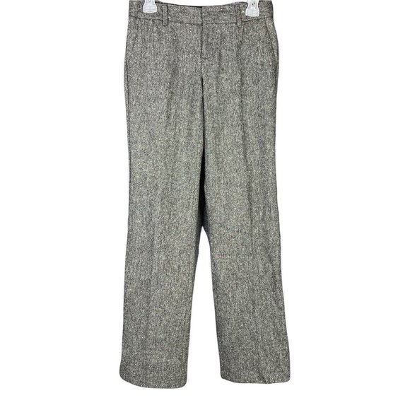 Banana Republic Outlet Dress Pants Women Size 2 Tweed Wool Blend Straight Leg - Picture 1 of 12